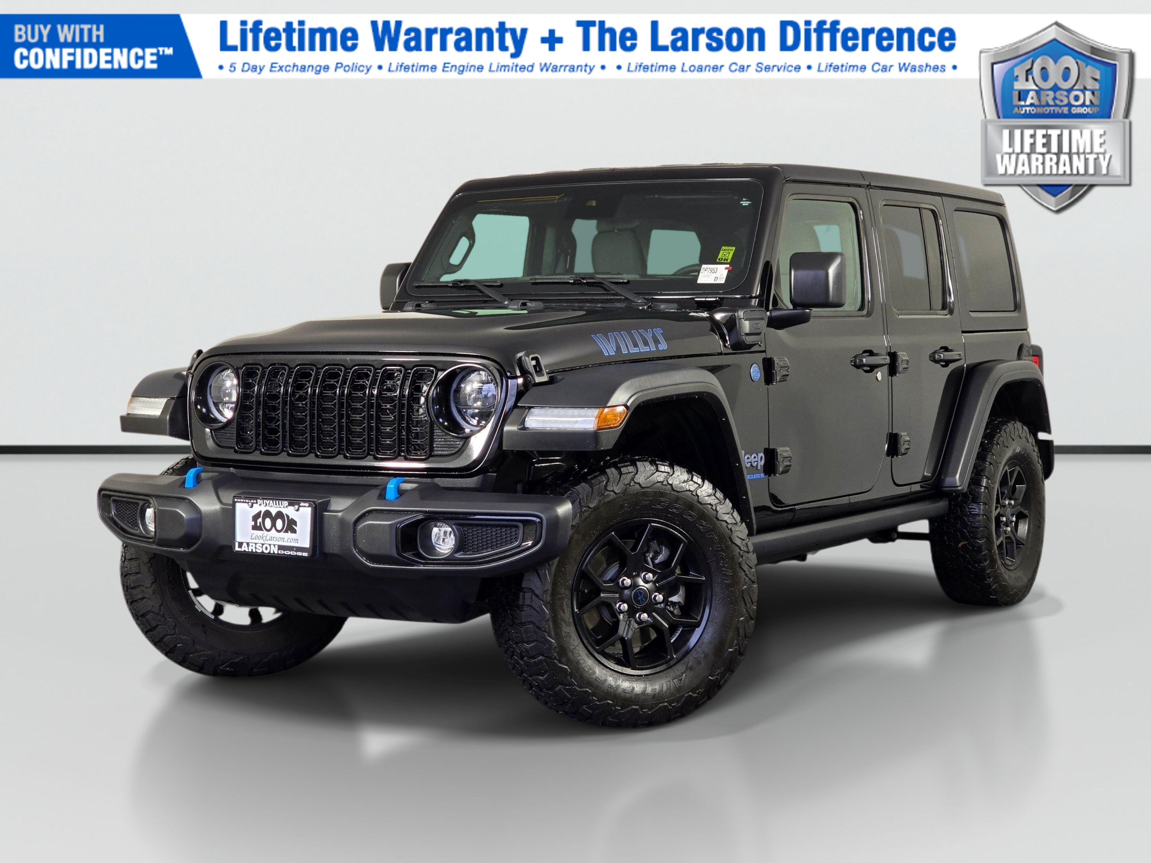 Black Clearcoat 2024 Jeep Wrangler 4xe SUV / Crossover Four-Wheel Drive 8-Speed Automatic