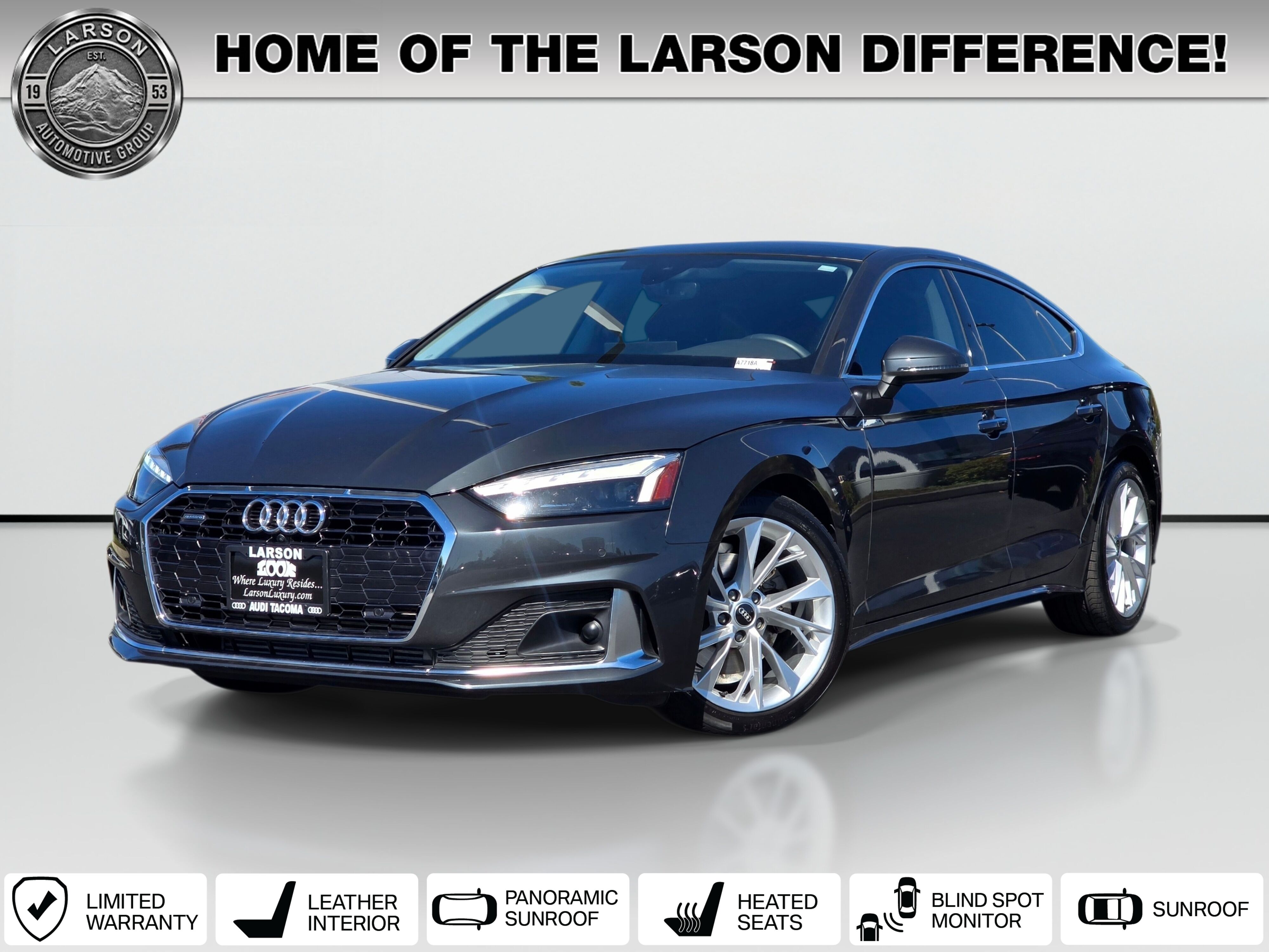Gray Metallic 2023 Audi A5 Sportback Sedan All-Wheel Drive 7-Speed Automatic