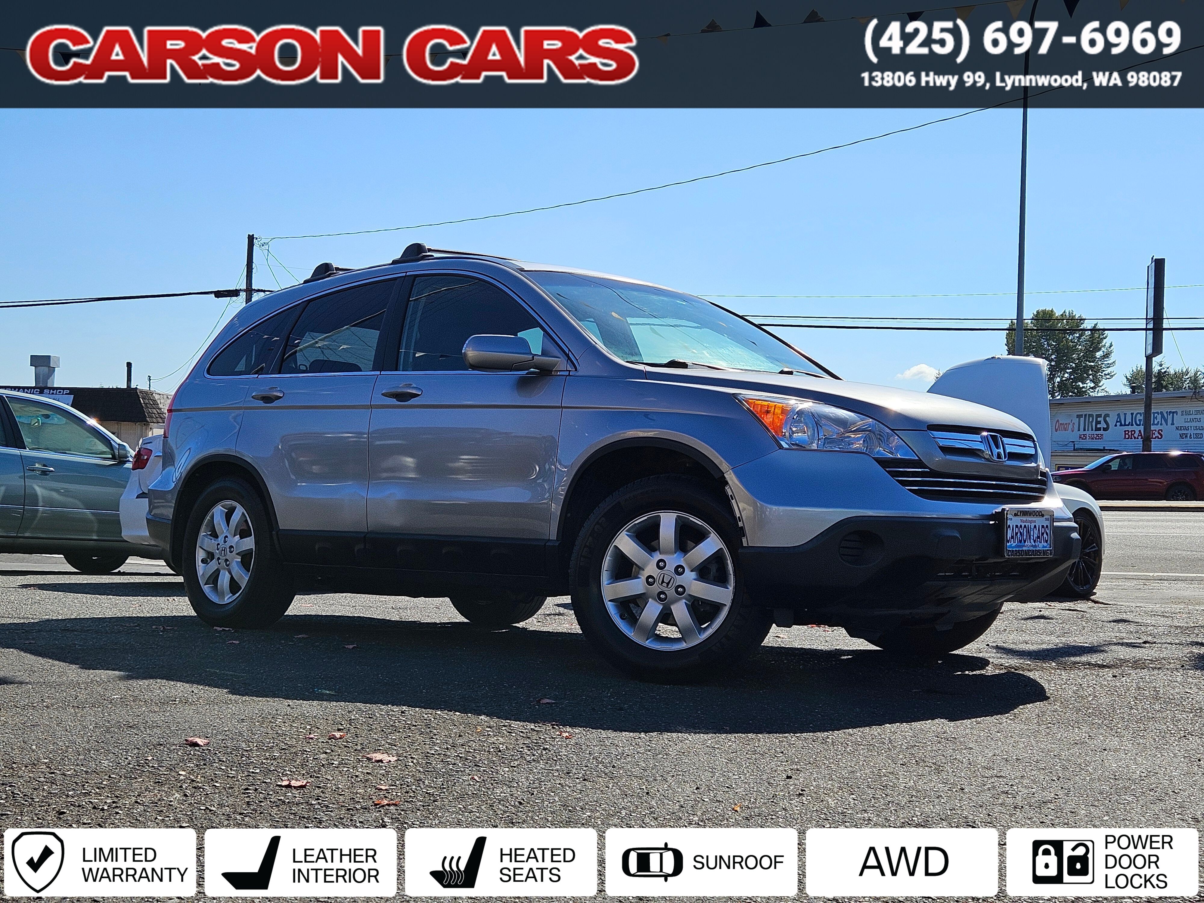 2007 Taffeta White HONDA CR-V for Sale In Lynnwood WA - Everett WA - Seattle WA at Carson Cars Stock 36702 VIN JHLRE48727C123392