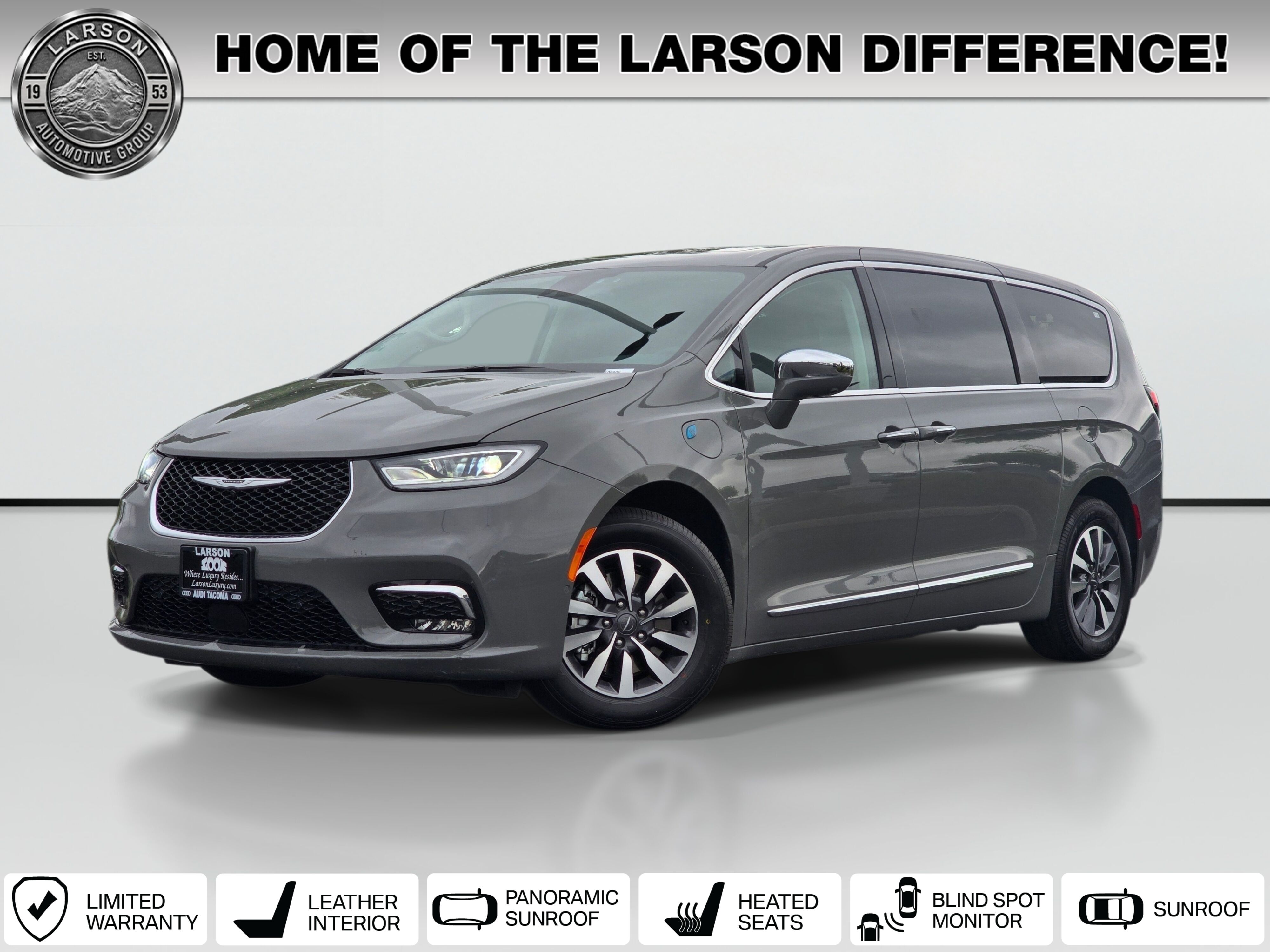 Ceramic Gray Clearcoat 2022 Chrysler Pacifica Hybrid Minivan Front-Wheel Drive Continuously Variable Transmission