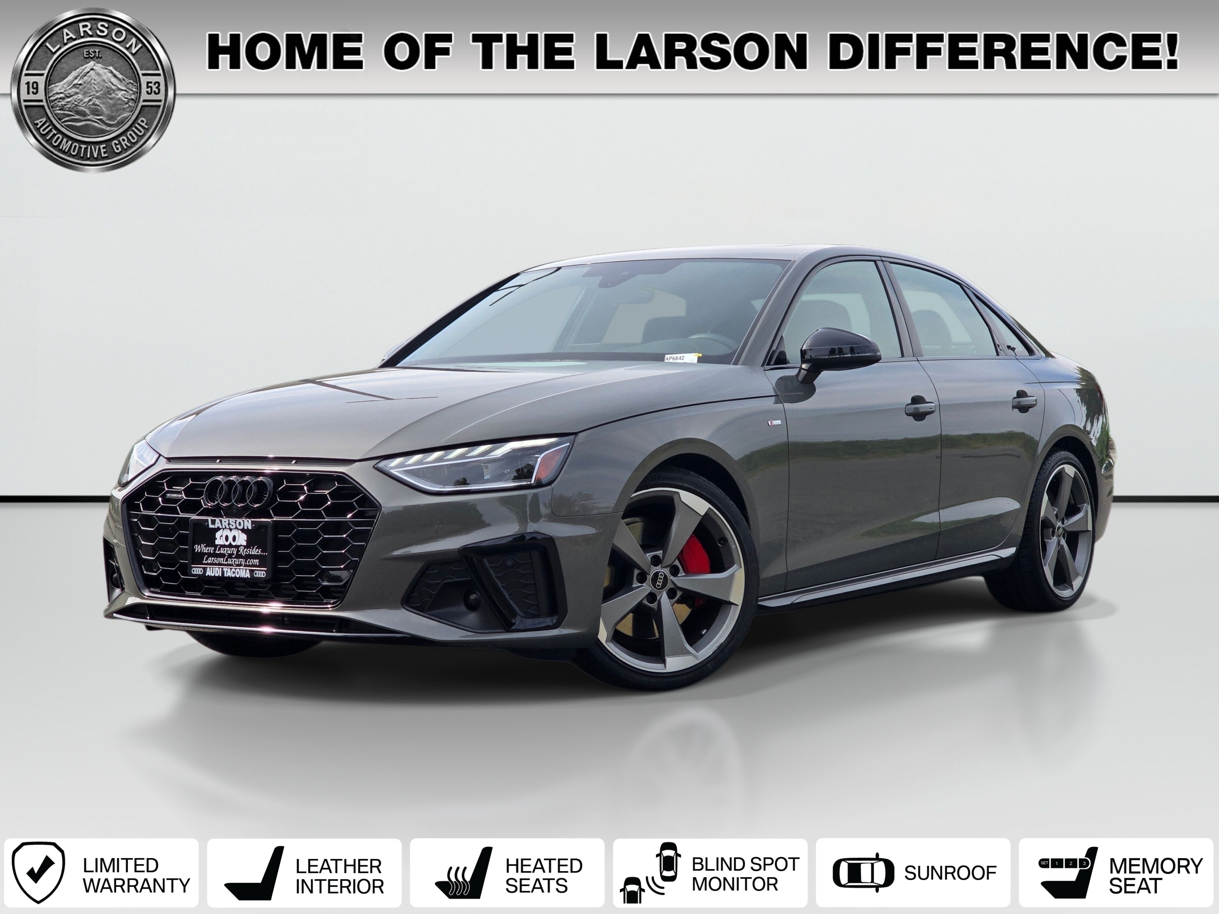 Gray Metallic 2023 Audi A4 Sedan All-Wheel Drive 7-Speed Automatic