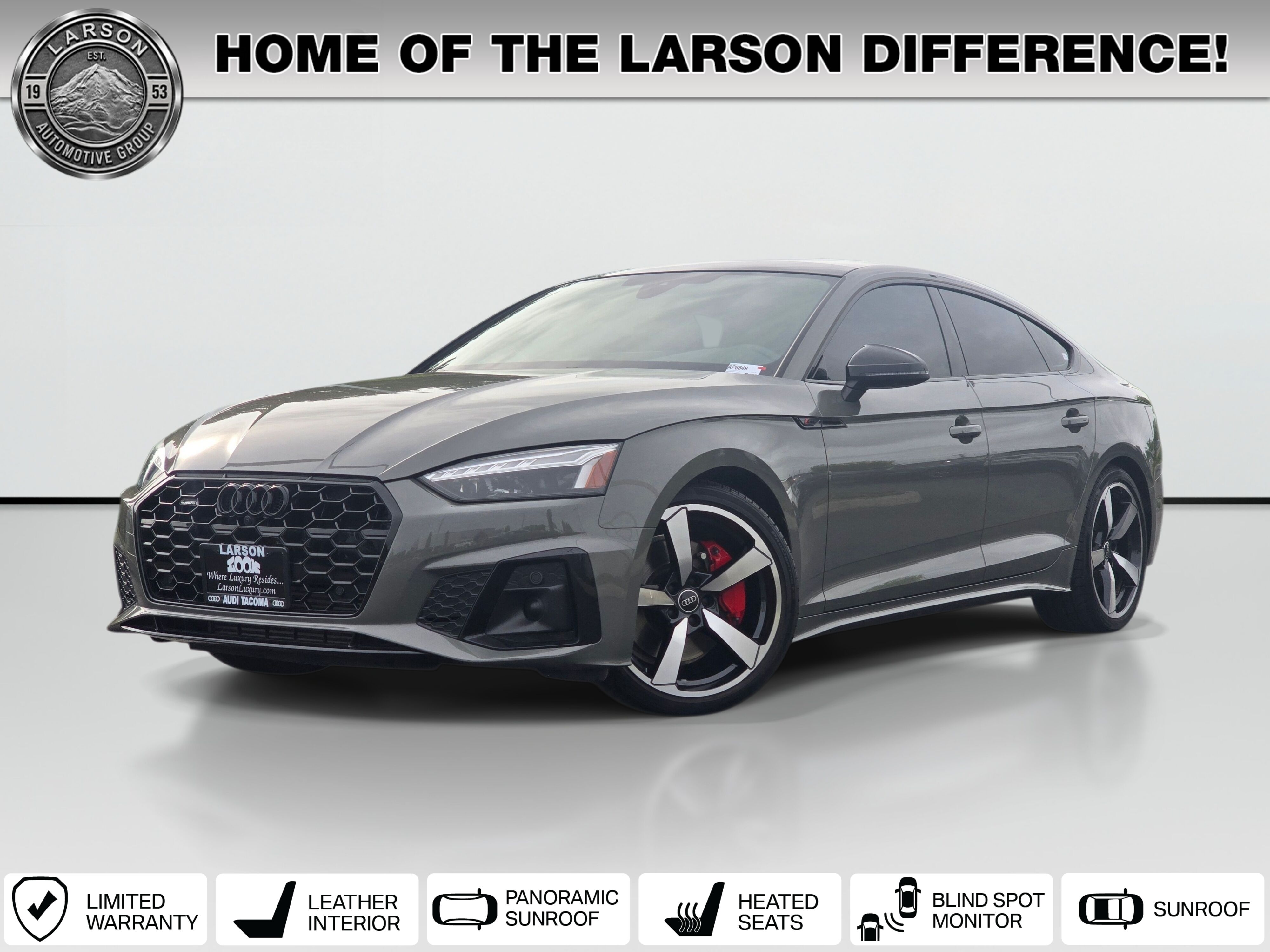 Gray Metallic 2023 Audi A5 Sportback Sedan All-Wheel Drive 7-Speed Automatic